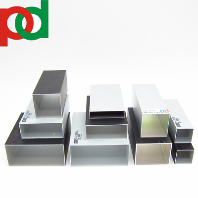 6063 T5 لوله های آلومینیومی سوراخ مستطیل آلومینیومی مربع لوله آلومینیومی زاویه