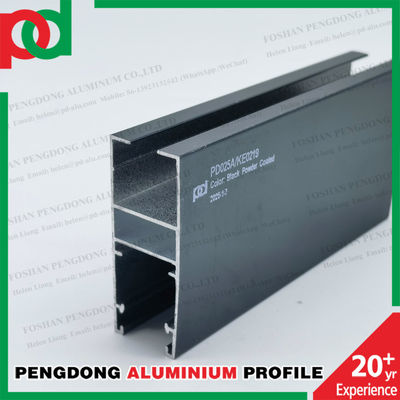 Black Powder Coated Aluminium Profile For Door Flame And Window Leaf In Congo Senegal