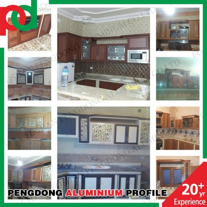 دانه چوب aluminium profile for kitchen cabinet