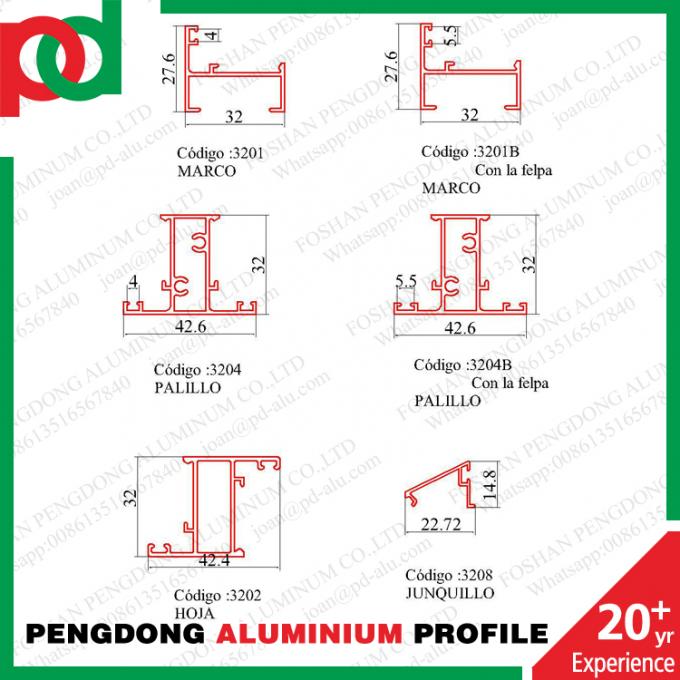 لنا 32 Aluminum Profiles Economic Project Window Frame To Chile And Bolivia