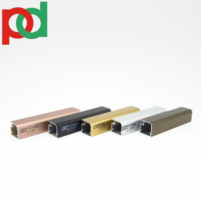 فناوری اکستروژن پروفیل های آلومینیومی سری 6000 برای مبلمان ملامینه کروم طلایی برنز آنادایز شده در اندازه های بزرگ