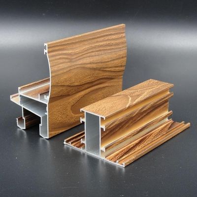 قیمت خوب پروفیل آلومینیومی دانه چوب لیبی و الجزایر برای در و پنجره آنلاین